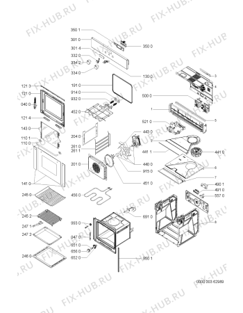 Схема №1 OBIC10S (F092202) с изображением Руководство для электропечи Indesit C00360747