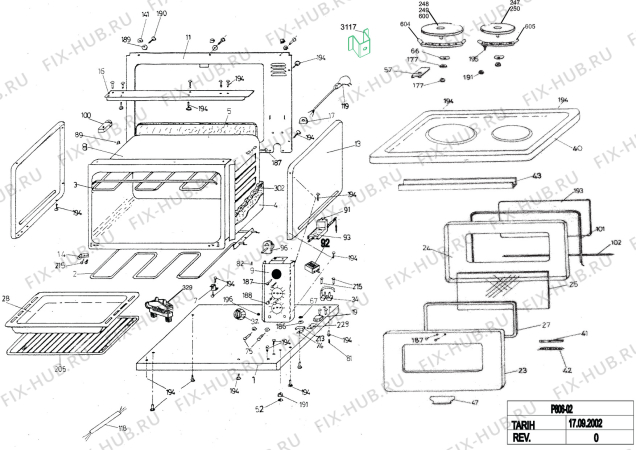 Схема №1 BEKO MC 110 T (6605312000) с изображением Панель для духового шкафа Beko 118951460