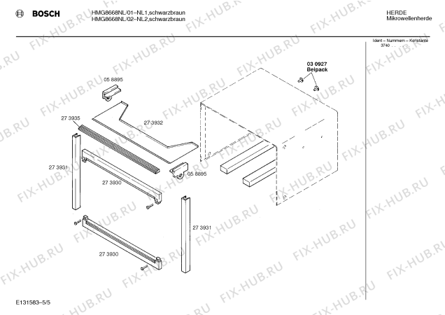 Схема №2 HMG8628NL с изображением Инструкция по эксплуатации для микроволновой печи Bosch 00516082