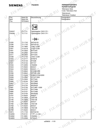 Схема №3 FS239V6 с изображением Инструкция по эксплуатации для телевизора Siemens 00530906