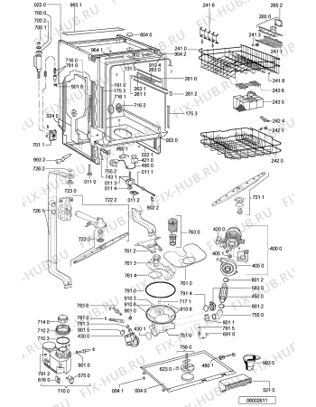 Схема №1 GSIS 6321 IN с изображением Обшивка для посудомойки Whirlpool 481245371561