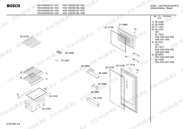 Взрыв-схема холодильника Bosch KSV2505IE - Схема узла 02