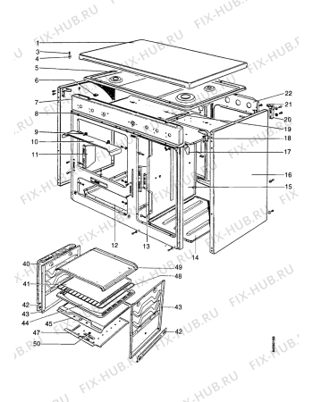 Взрыв-схема комплектующей Zanussi ZA9011BL/1 - Схема узла Housing 001