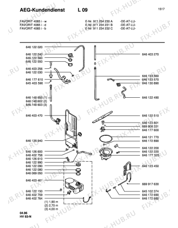Взрыв-схема посудомоечной машины Aeg FAV4065I-B - Схема узла Water softener 066