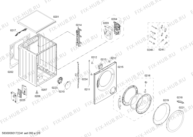 Схема №1 WM14S361AU IQ500 с изображением Шланг для стиральной машины Siemens 00629169