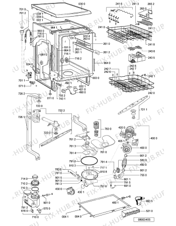 Схема №2 ADP 7740/3 WH с изображением Обшивка для электропосудомоечной машины Whirlpool 481245372239