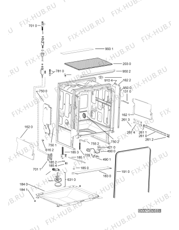 Взрыв-схема посудомоечной машины Bauknecht GSIP 6142 Di A+ PT - Схема узла