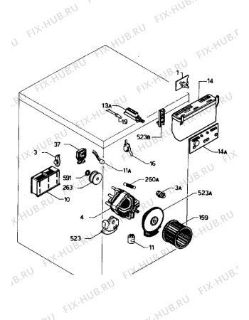 Взрыв-схема стиральной машины Castor CD15RS - Схема узла Electrical equipment