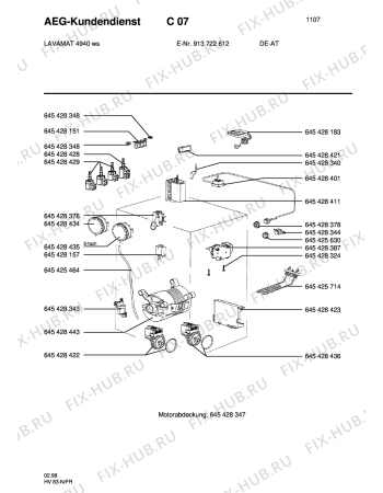 Взрыв-схема стиральной машины Aeg LAV4940 - Схема узла Section4