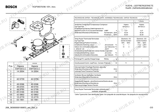 Схема №2 KGP36390 с изображением Мотор вентилятора для холодильника Bosch 00493848