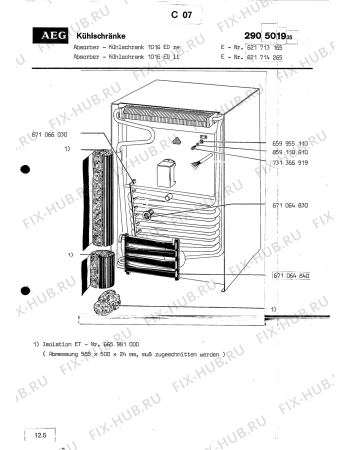 Взрыв-схема холодильника Aeg 1016 ED - Схема узла Section3