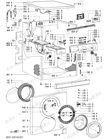 Схема №1 MAF 8012 AW с изображением Модуль (плата) для стиральной машины Whirlpool 481221470693