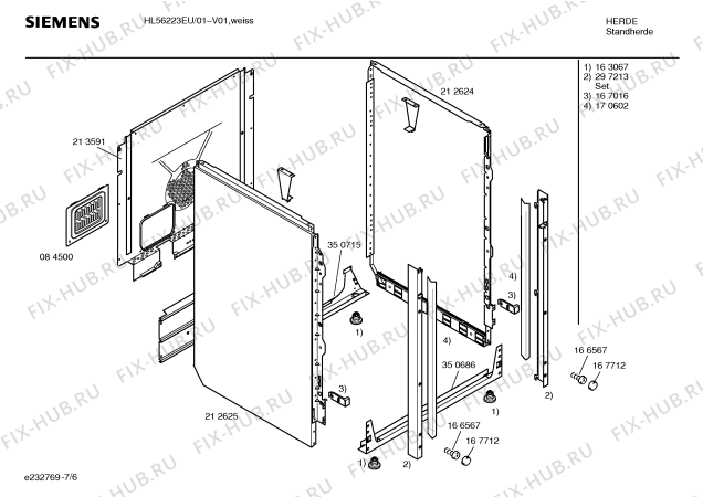 Схема №3 HL56223EU с изображением Стеклокерамика для плиты (духовки) Siemens 00234798