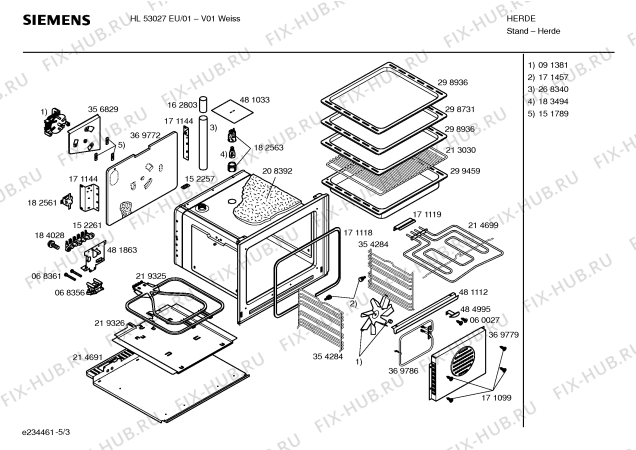 Схема №4 HL53027EU с изображением Инструкция по эксплуатации для электропечи Siemens 00583626