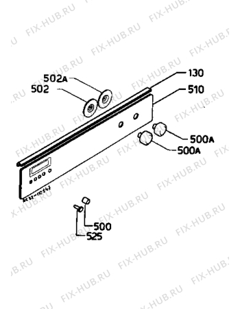 Взрыв-схема плиты (духовки) Zanussi KB91ESB - Схема узла Command panel 037