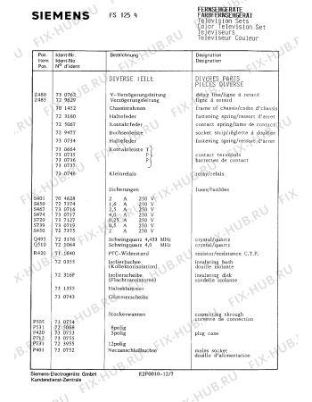 Схема №3 FS1254 с изображением Интегрированный контур для телевизора Siemens 00732866