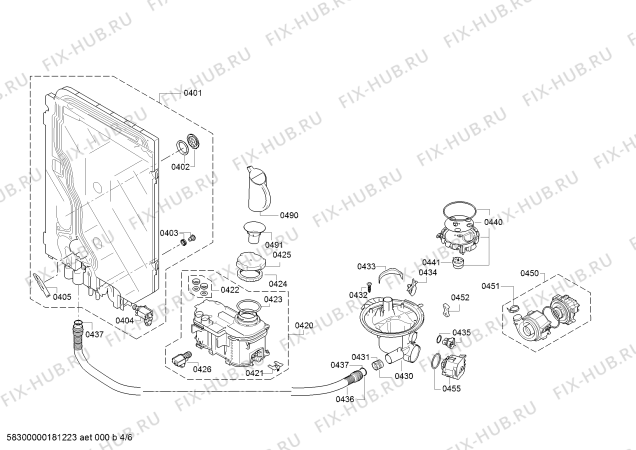 Схема №2 S51M63X6EU с изображением Силовой модуль запрограммированный для посудомоечной машины Bosch 12005442