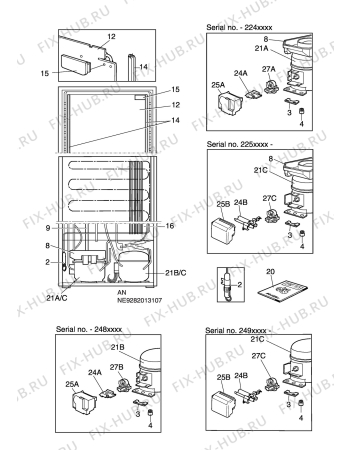 Взрыв-схема холодильника Electrolux ER9001B - Схема узла C10 Cold, users manual