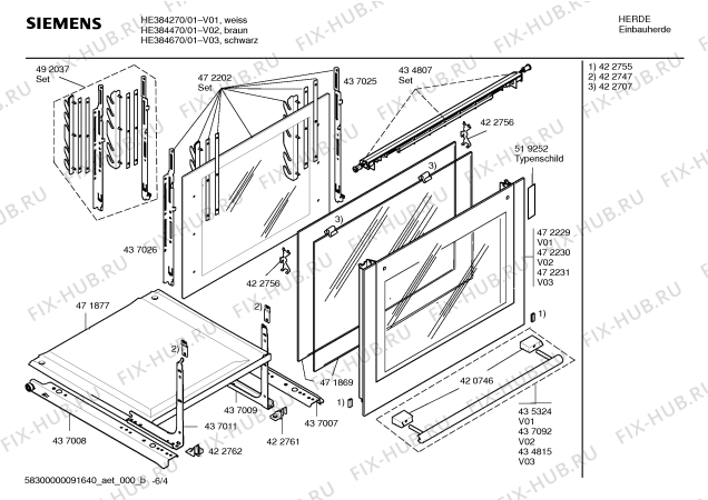 Схема №2 HB334250 с изображением Фронтальное стекло для плиты (духовки) Siemens 00472229