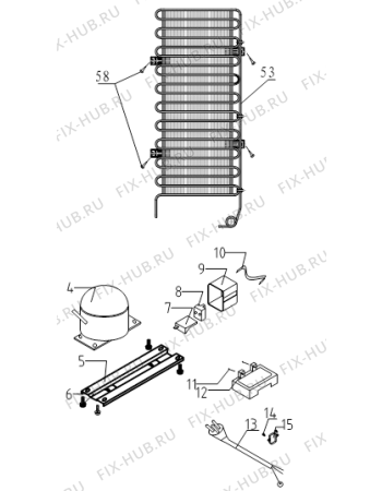 Взрыв-схема холодильника Gorenje RF42768W (301484, HZZS28261) - Схема узла 04