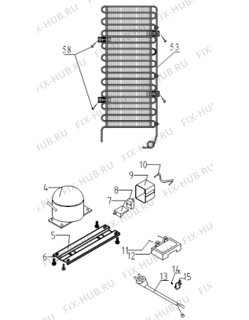 Схема №2 RF42768W (301484, HZZS28261) с изображением Шарнир для холодильника Gorenje 388502