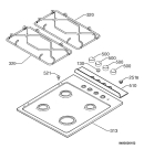 Схема №1 34602G-W с изображением Рассекатель для плиты (духовки) Aeg 3546156021
