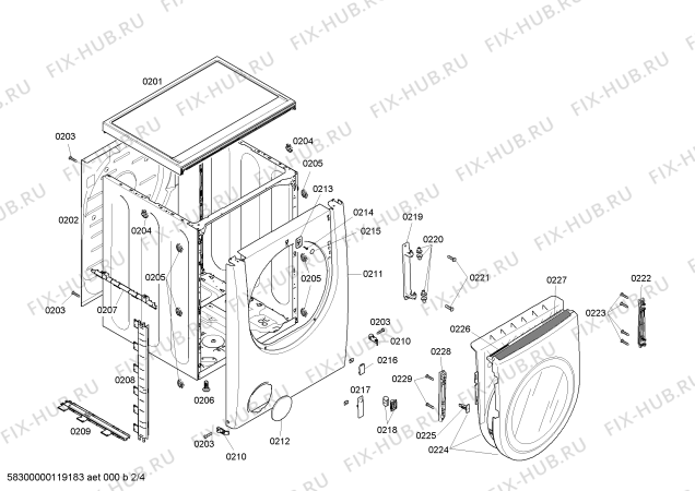 Взрыв-схема сушильной машины Bosch WTMC3521UC Nexxt 500 Series - Схема узла 02