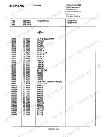 Схема №5 FC200M6 с изображением Инструкция по эксплуатации для телевизора Siemens 00530915