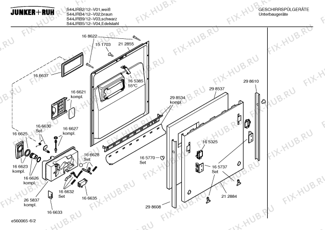 Схема №2 S44JRB9 с изображением Переключатель для посудомоечной машины Bosch 00172622