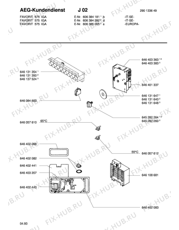 Взрыв-схема посудомоечной машины Aeg FAV575I-B  I - Схема узла Section1