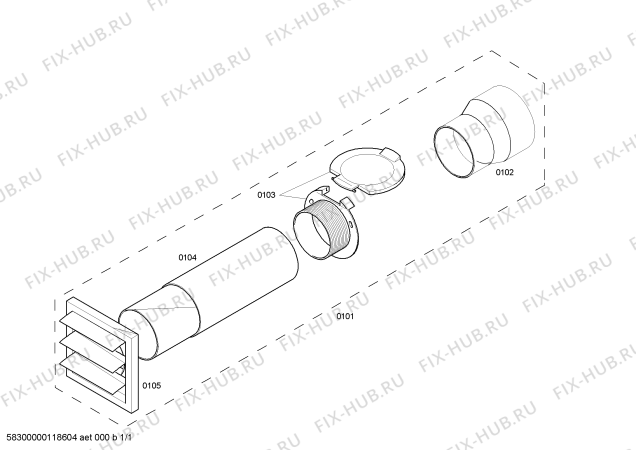 Схема №1 PZ1101 с изображением Крышка для климатотехники Bosch 00641028