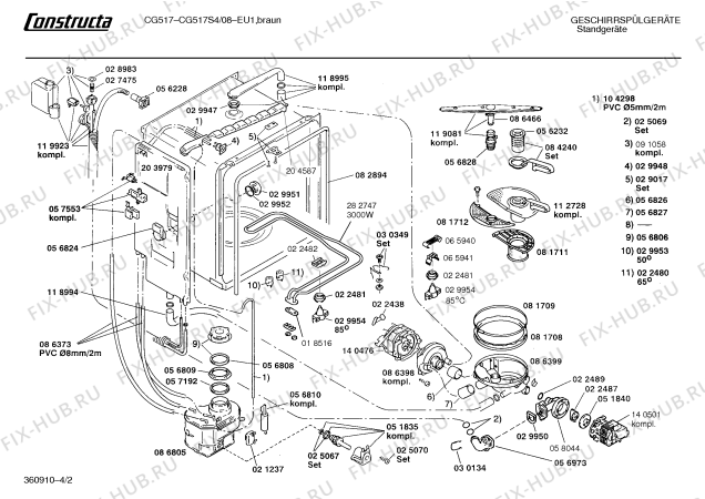 Схема №2 CG517S4 cg517 с изображением Переключатель для посудомойки Bosch 00067211