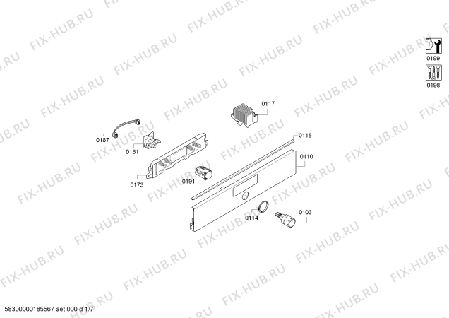 Схема №4 HCA857320F с изображением Стеклокерамика для плиты (духовки) Bosch 00714557