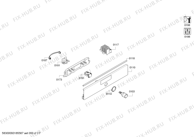 Схема №4 PIS611F17E IH6.1 – Standard с изображением Модуль управления для плиты (духовки) Bosch 00791088