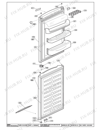 Взрыв-схема холодильника Beko BEKO CDP 7401 A + (6038487185) - DOOR AND DOOR ACCESSORIES (B-735,B-740)