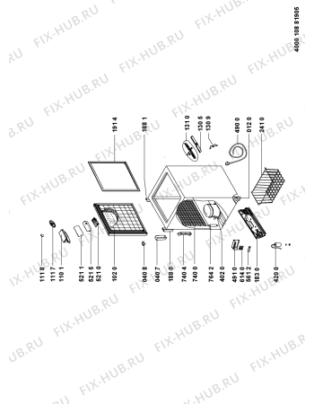 Схема №1 WH1410 A+E с изображением Дверца для холодильной камеры Whirlpool 481010838276