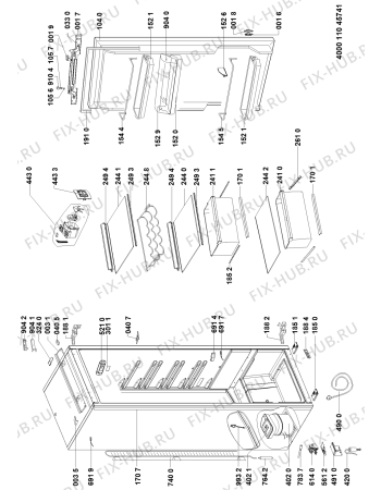 Схема №1 KRIF 3184 A++ с изображением Спецнабор для холодильной камеры Whirlpool 481010898901