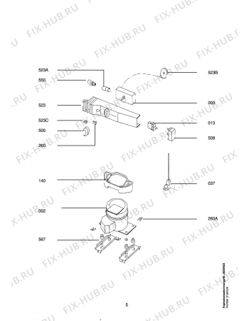 Взрыв-схема холодильника Aeg S1749-5 I - Схема узла Refrigerator electrical equipment