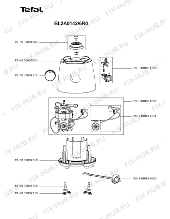 Схема №1 BL2A0142/6R0 с изображением Переключатель для электромиксера Tefal FS-9100034708
