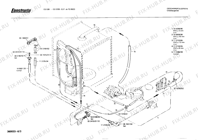 Схема №2 CG5300 с изображением Панель для электропосудомоечной машины Bosch 00113252