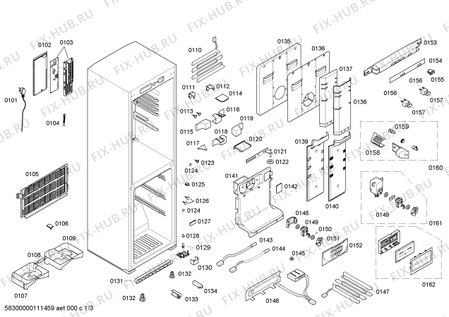 Схема №2 KGX28M40TI с изображением Панель управления для холодильника Bosch 00442605