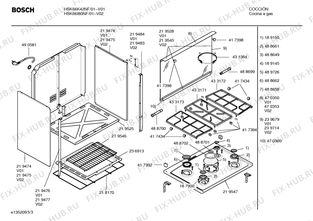 Взрыв-схема плиты (духовки) Bosch HSK66K42NF P4 76cm GN CBU - Схема узла 03