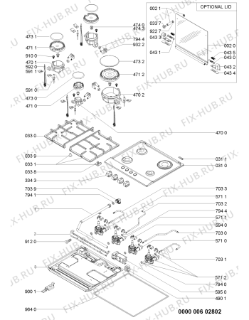 Схема №2 AKR351IX (F093484) с изображением Наставление для плиты (духовки) Indesit C00381945