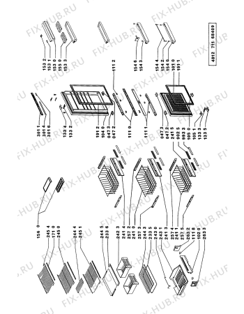 Схема №1 ART 180 с изображением Часть корпуса для холодильника Whirlpool 481946238682