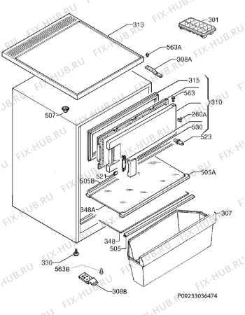 Взрыв-схема холодильника Ikea LAGAN 00281953 - Схема узла Housing 001
