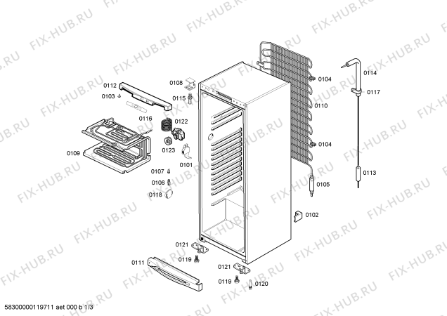 Схема №2 RSF305006J с изображением Панель управления для холодильной камеры Bosch 00365681