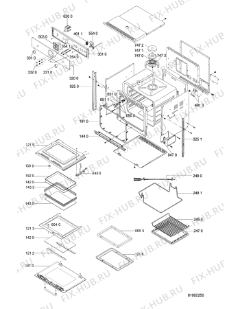 Схема №1 AKP 987 WH с изображением Обшивка для духового шкафа Whirlpool 481245359419
