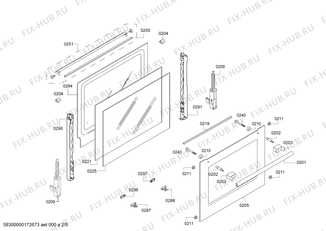 Взрыв-схема плиты (духовки) Bosch HBA63B253F H.BO.PY.L3D.IN.GYFAM.B2/.X.E3_C/// - Схема узла 02