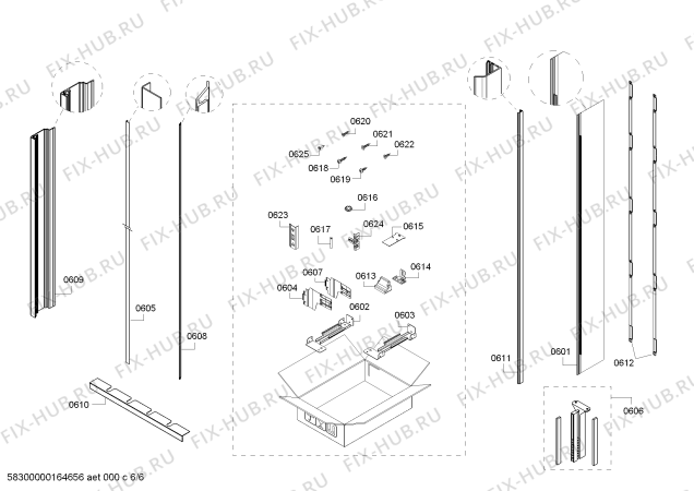 Схема №1 RC472200 с изображением Плата для холодильника Bosch 00687895