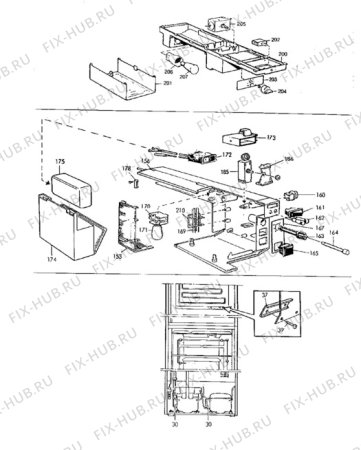 Взрыв-схема холодильника Electrolux TR1178S - Схема узла Electrical equipment 268